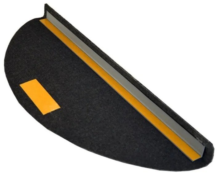Vopi koberce Nášľapy na schody antracit Quick step polkruh, samolepiaci - 24x65 polkruh (rozmer vrátane ohybu)