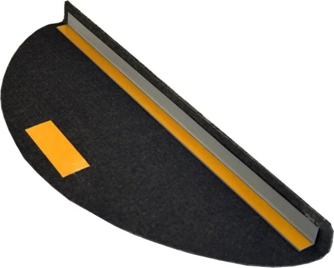 Vopi Nášľapy na schody Quick step antracit polkruh, samolepiaci - 24x65 polkruh (rozmer vrátane ohybu)