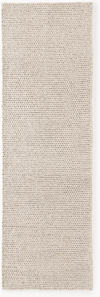 Ručne vyrobený vlnený behúň s vrúbkovanou štruktúrou Bruna