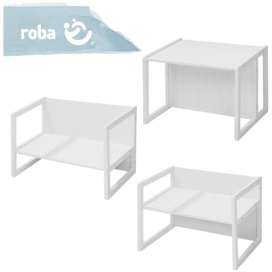 Biela detská lavica Country Style – Roba