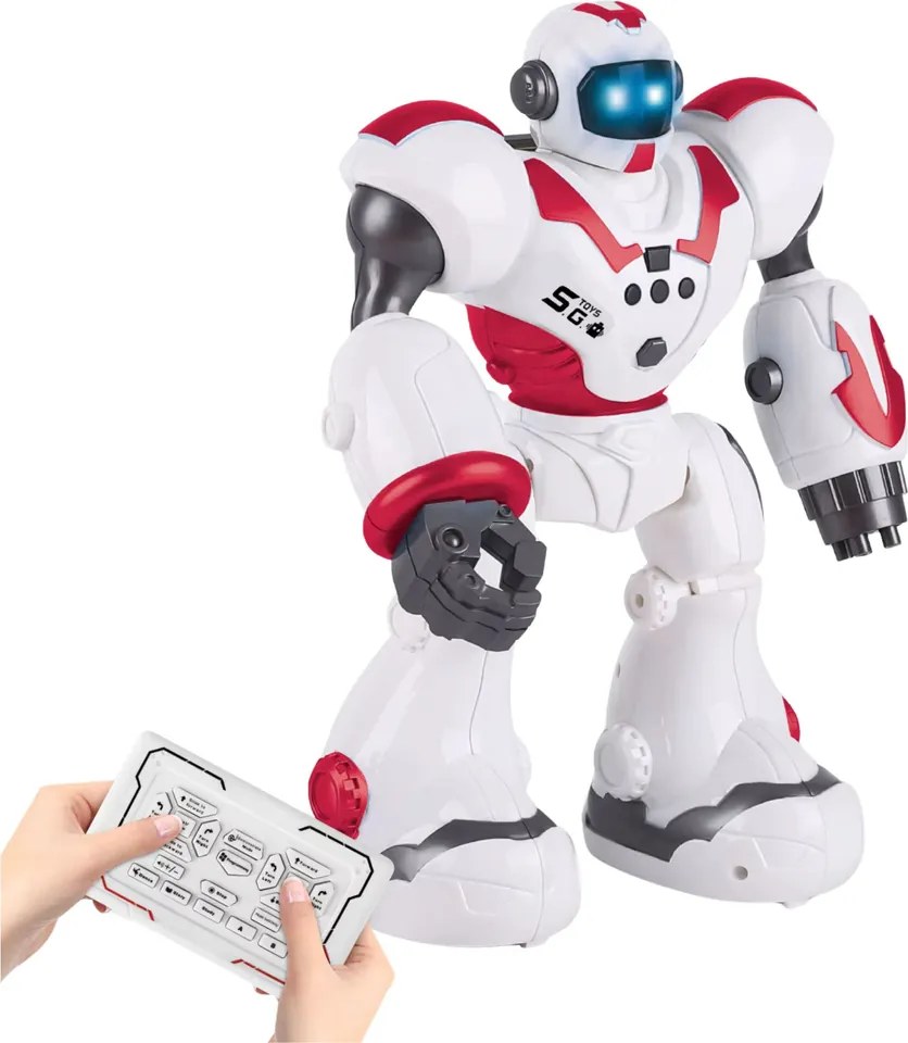 LEAN Toys Interaktívny diaľkovo ovládaný robot RC 16 funkcií Svetlá Zvuky Ružová
