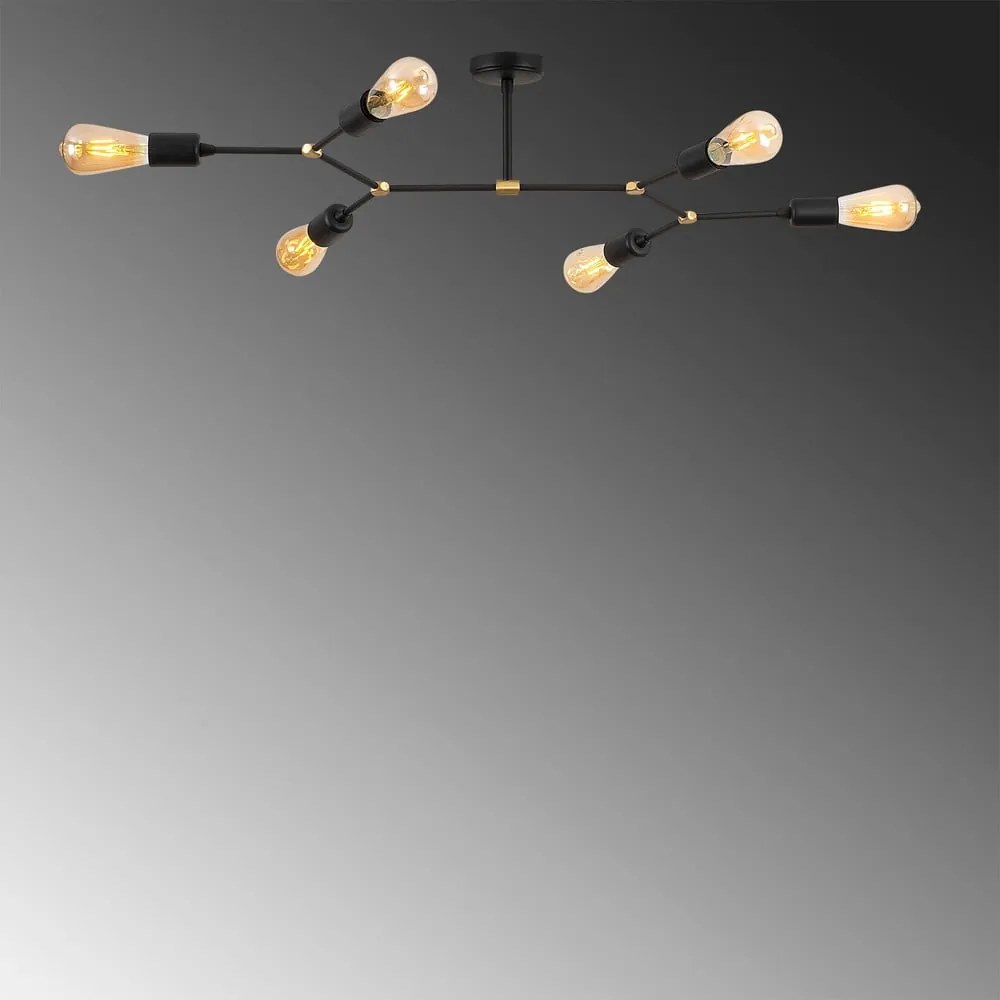 Čierne stropné svietidlo 48x95 cm Sparrow – Opviq lights