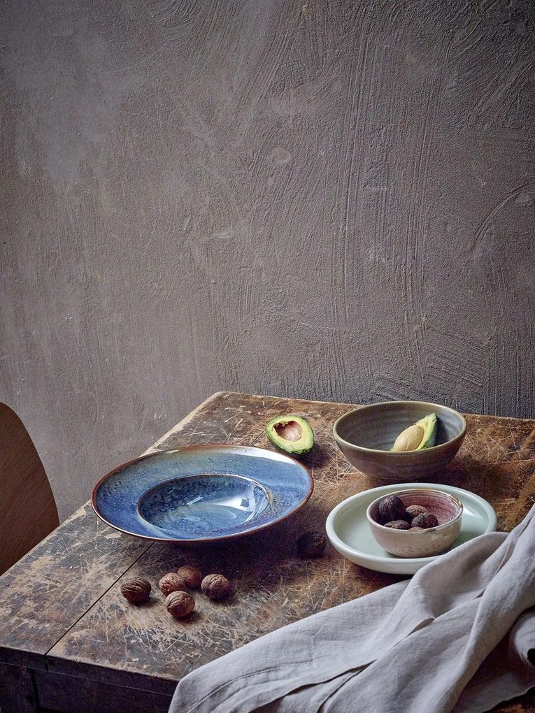 Rustikálne modrý keramický tanier na cestoviny Pasta Chef 28,5 x 6cm - HKLIVING