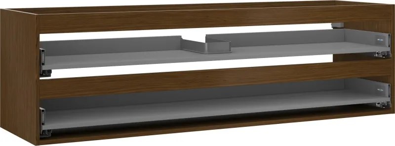 Mexen Box-A, závesná skrinka 160 cm, 2 zásuvky, orech, 91AX0-1600-470-2-86