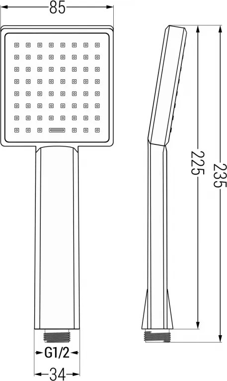 Mexen Uno DR45 podomietkový sprchový set, zlatá, 71435DR45-50
