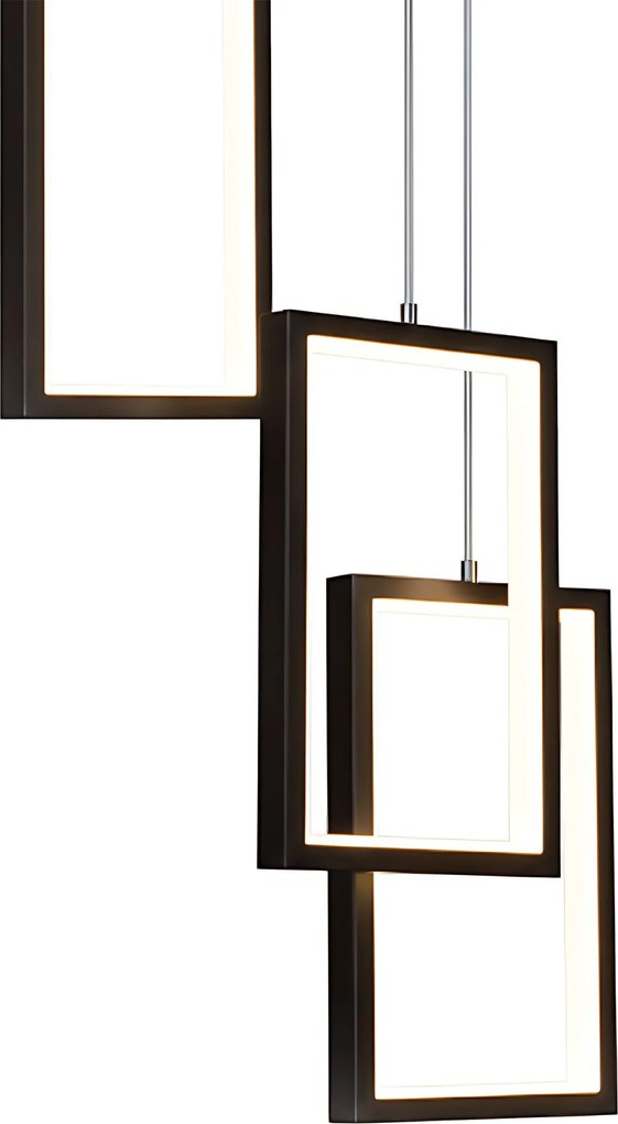 Toolight Toolight, LED závesné svietidlo 18W, 3000K, 1500lm, LHJ089-7CP, čierna, OSW-50064