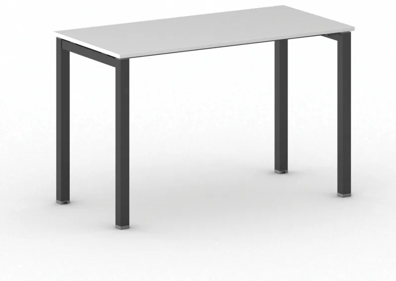 Stôl Square s čiernou podnožou 1200 x 600 x 750 mm, biela