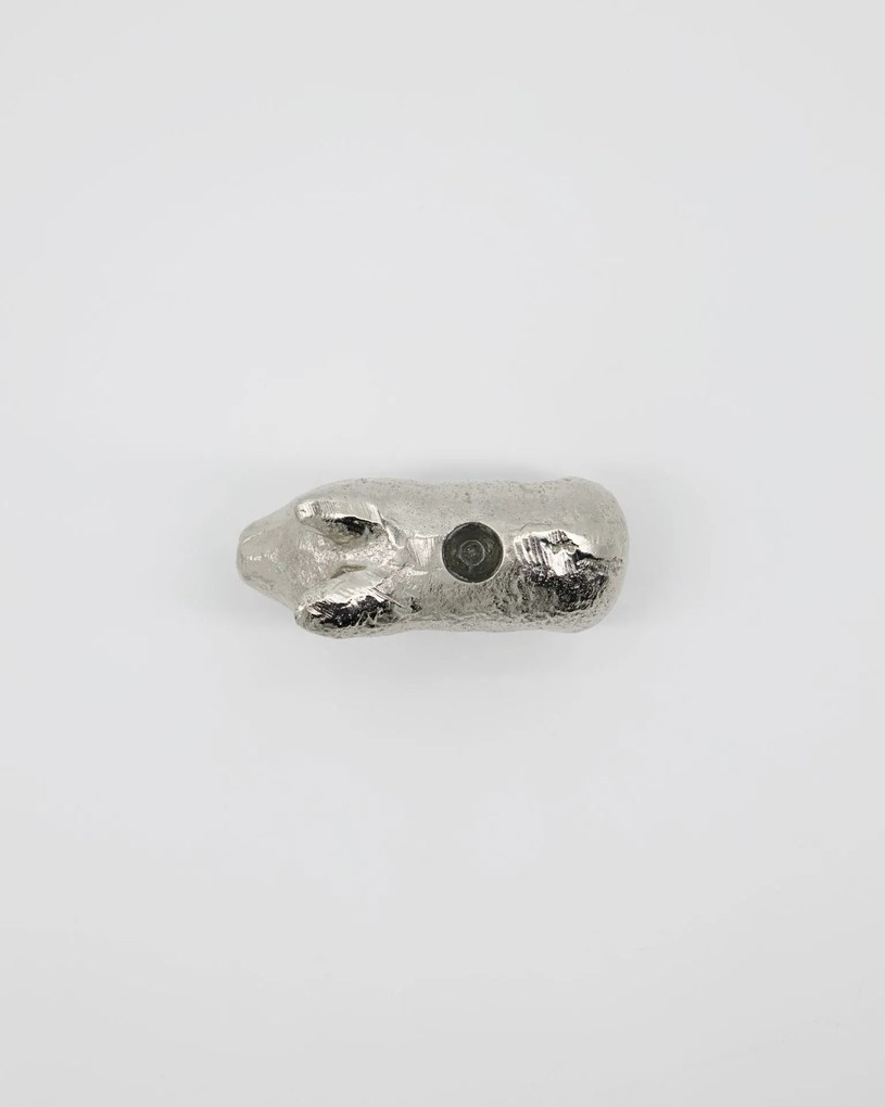House Doctor Kovový svietnik Pig Antique Silver