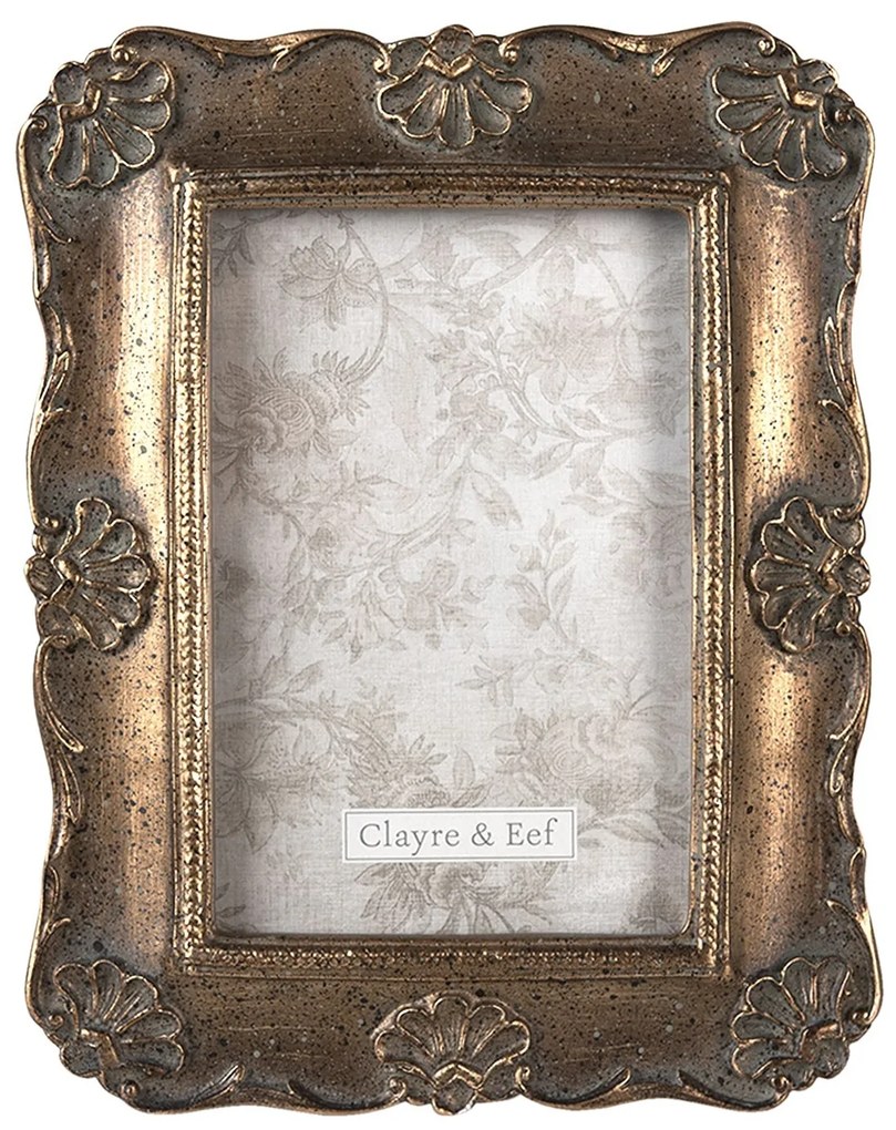 Zlatý zdobený retro fotorámček - 19 * 2 * 24 cm / 13 * 18 cm