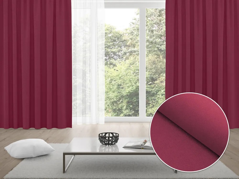 Biante Zatemňovací záves Blackout BKS-414 Malinovo červený - šírka 140 cm 140x140 cm