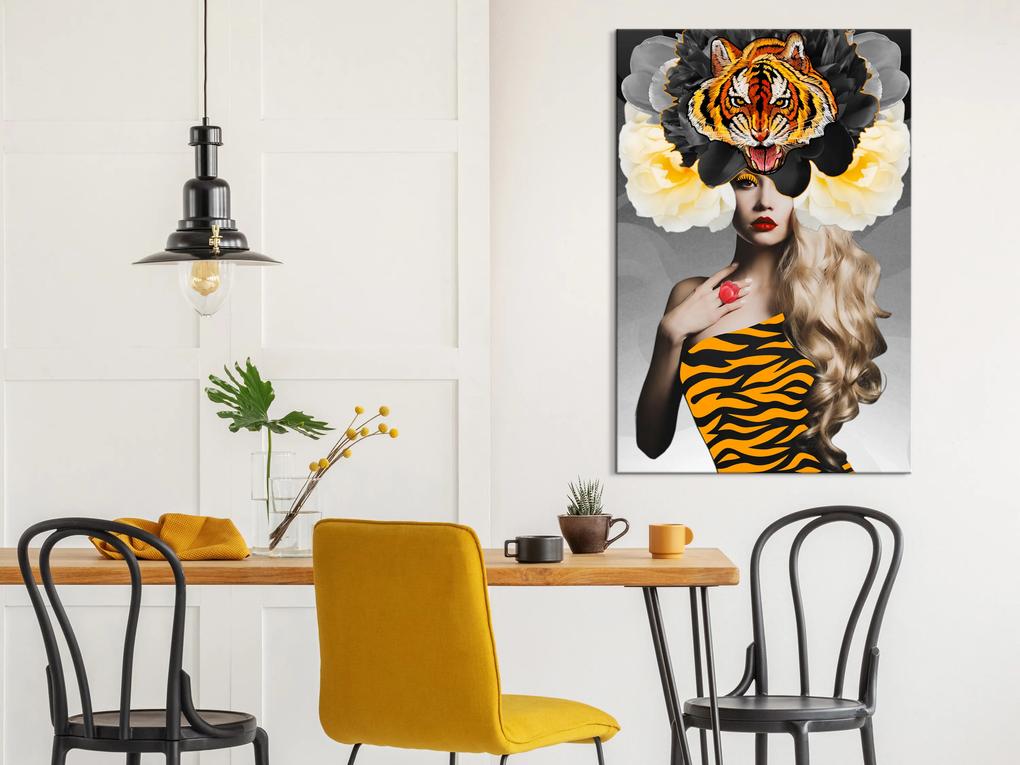 Artgeist Obraz - Eye of the Tiger (1 Part) Vertical Veľkosť: 40x60, Verzia: Premium Print