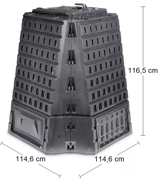 Záhradný kompostér IKBI900C 900 l - čierna