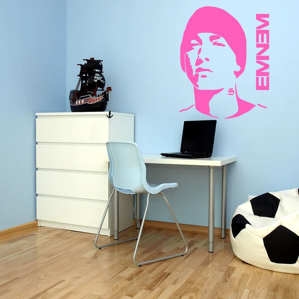 Veselá Stena Samolepka Eminem Farba: fialová, Veľkosť: 80 x 94 cm