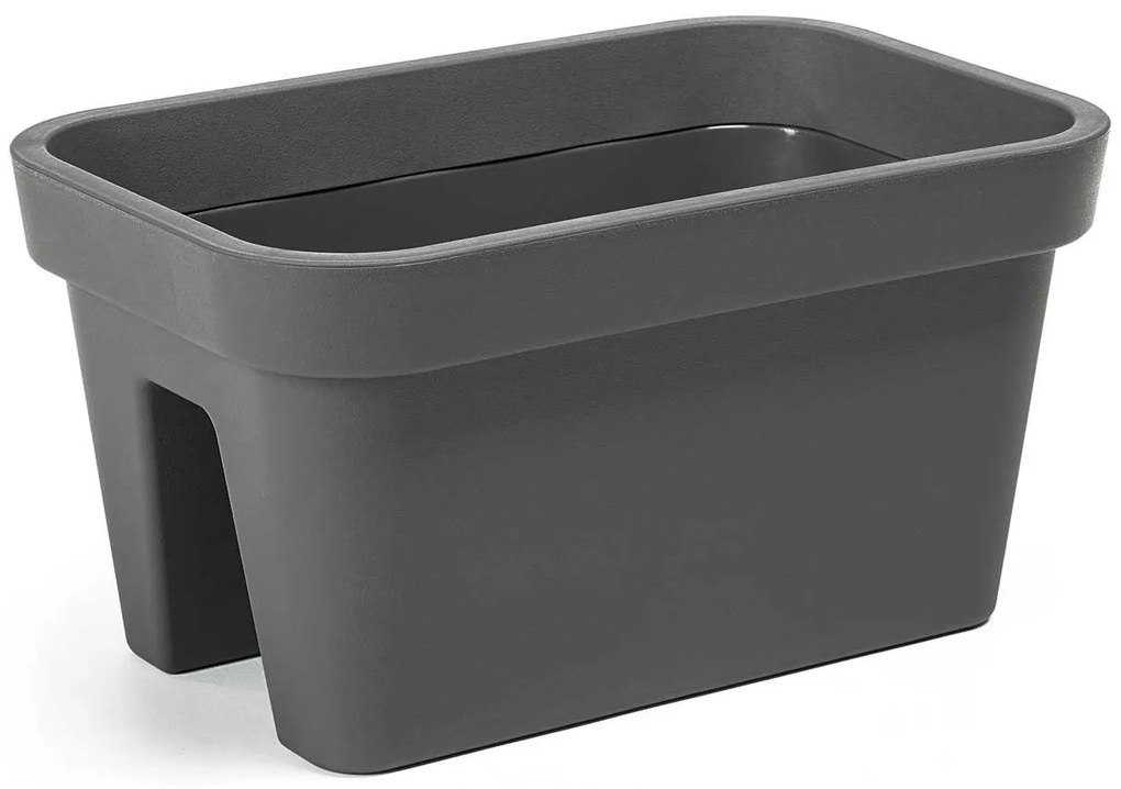 PLASTOVÝ KVETINÁČ LYS 24X29X45 CM ANTRACITOVÁ