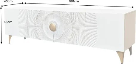 TV-skrinka 48411 Bailey 180cm Drevo Mango Bielené - Komfort-nábytok