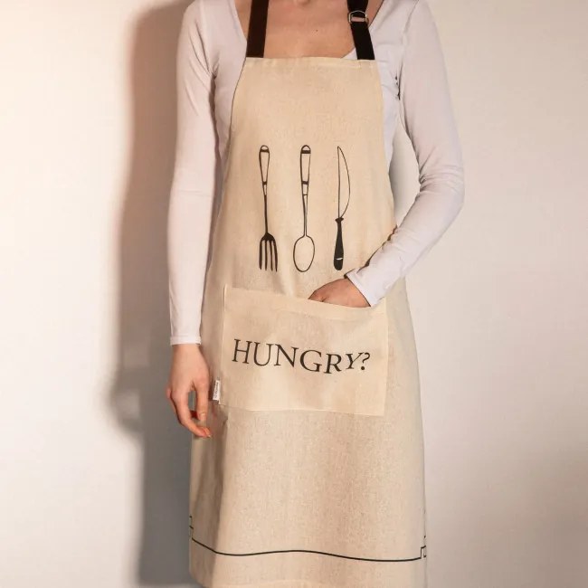 Kuchynská zástera ARCANE s čiernym vzorom 893518