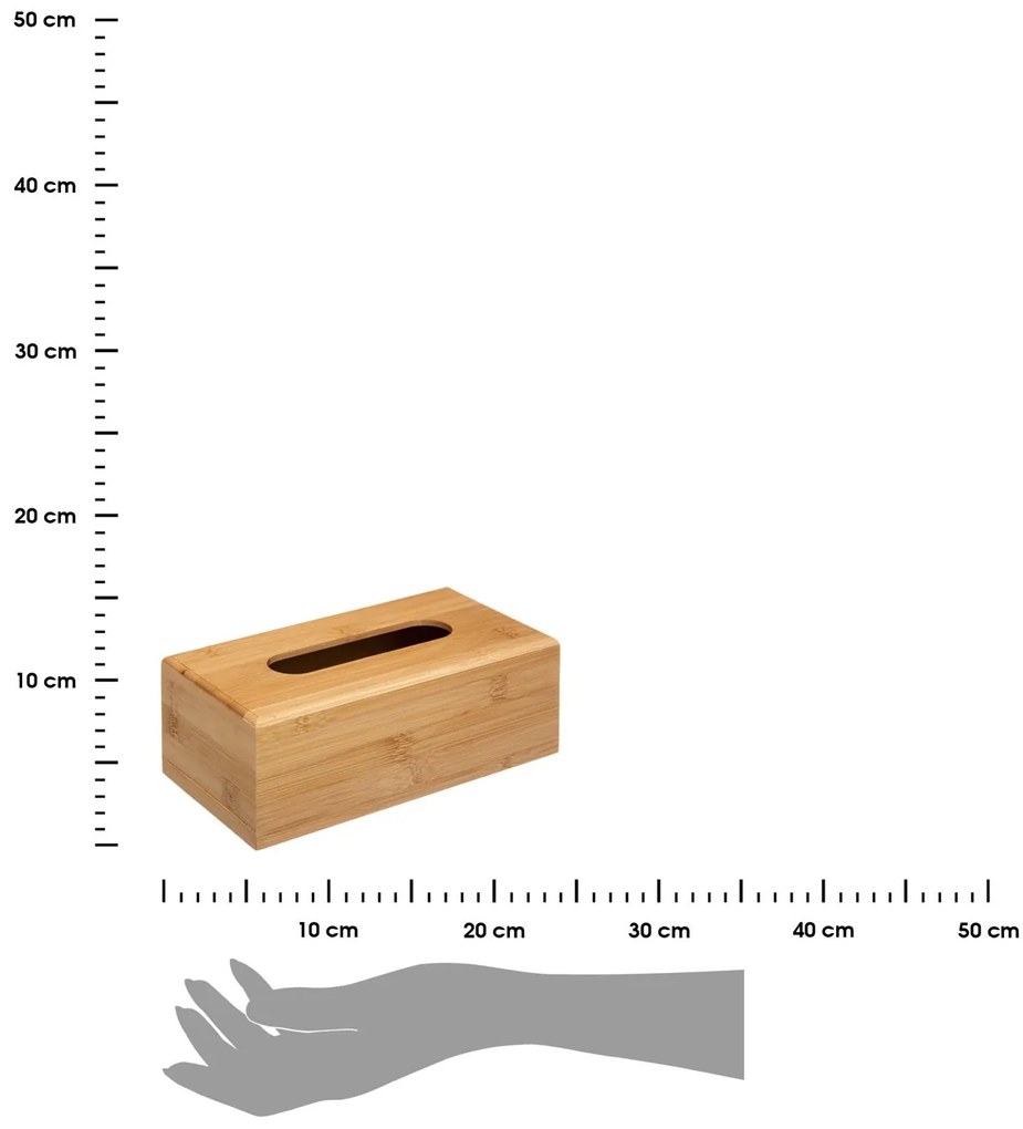 Box na vreckovky Terre, 25x8,5x13 cm, bambus