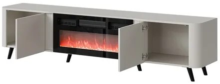 TV skrinka/stolík s elektrickým krbom Newcastle EF (čierna + čierna san sebastian). Vlastná spoľahlivá doprava až k Vám domov. 1122720