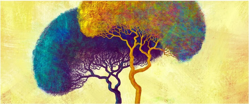 Obraz - Stromy na kopci (120x50 cm)