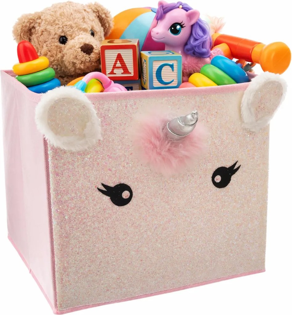 Úložný box Unicorn, 29x29x29 cm, ružová