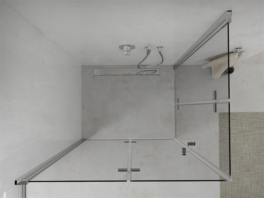 Mexen Lima DUO sprchovací kút 80x70 cm, priehľadný, chróm, 856-080-070-02-00