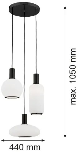 Argon 6323 - Luster na lanku SAGUNTO PLUS 3xE27/15W/230V