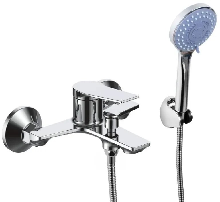 Erga Omala, nástenná vaňová batéria s ručnou sprchovou súpravou, chrómová, ERG-YKA-BW.OMALA-CHR