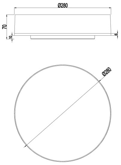 Top Light - LED Kúpeľňové stropné svietidlo BOXTER LED/24W/230V IP54 pr. 28 cm