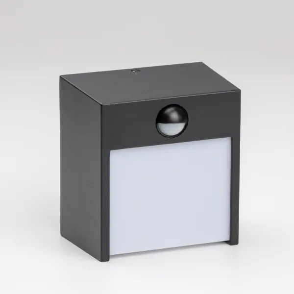 Brilagi-LED Vonkajšie nástenné svietidlo so senzorom TERNI LED/12W/230V čierna IP44