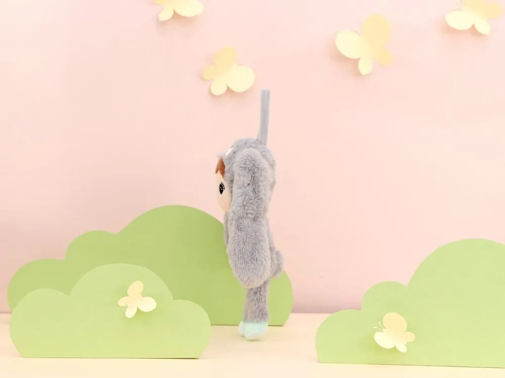 Mojkáčik - Bábika králik šedo mätová mini  30 cm