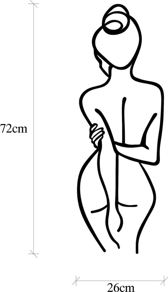 Nástěnná dekorace Woman Body černá