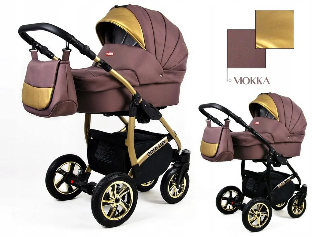 Kombinovaný kočík Raf-pol Gold lux - Mokka (3-kombinácia)
