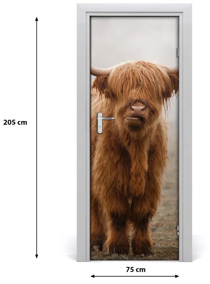 Fototapeta samolepiace na dvere kravy kopec 75x205 cm