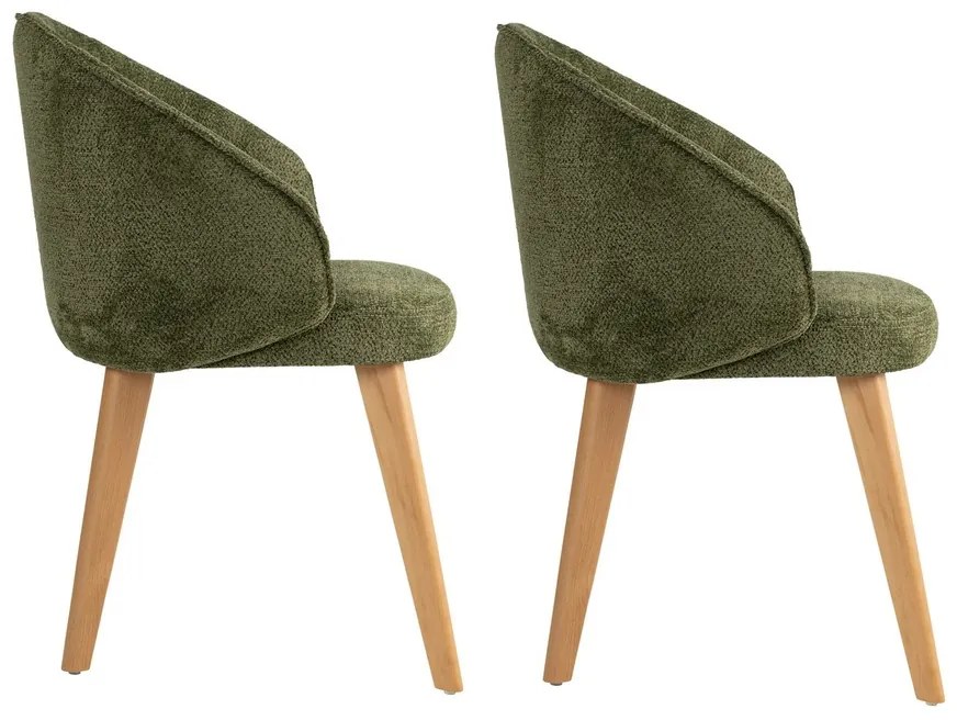 Súprava jedálenských stoličiek Bentley Green and Light Oak, 2 ks