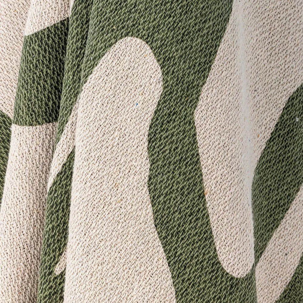 Zelená deka s prímesou bavlny 130x160 cm Dalmine – Bloomingville