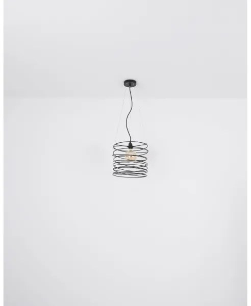 Globo 15640H - Závesné svietidlo na lanku TILLY 1xE27/60W/230V čierne