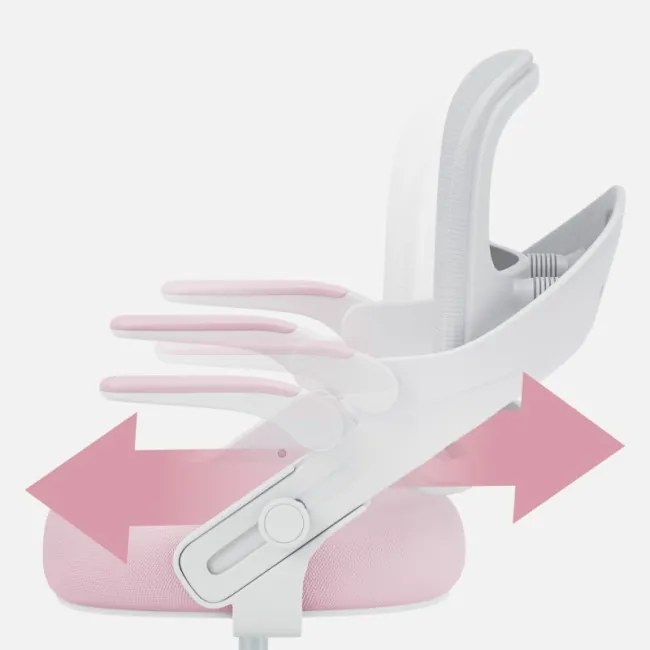 Detská otočná stolička Mark Adler Junior 4.3 ružová / sivá