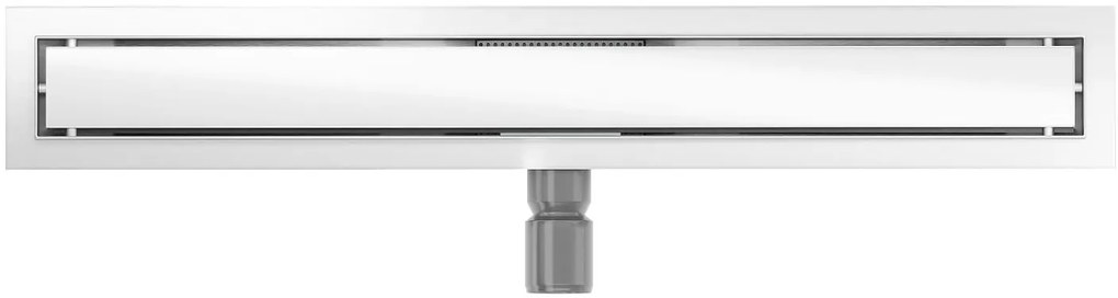 Odtokový sprchovací žľab WHITE GLASS, sklenený kryt