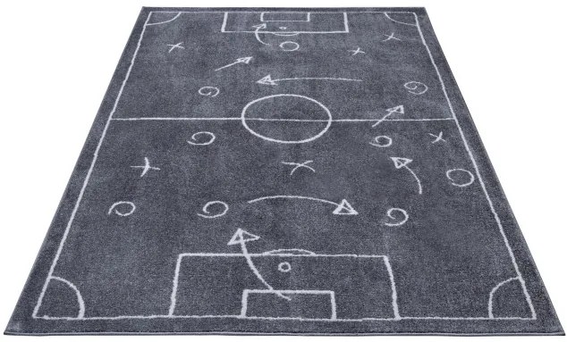 Detský koberec Hanse Home Adventures Gameplan tmavosivý