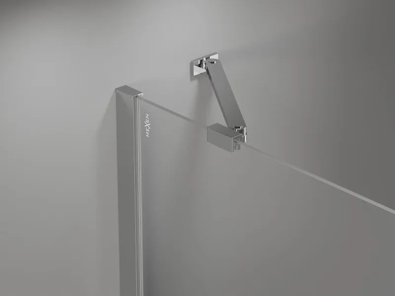 Mexen Mist-H Duo, 2-krídlový výklopný sprchový kút 95 x 110 cm, číre sklo, chrómový profil, 8A5-095L-110P-01-00