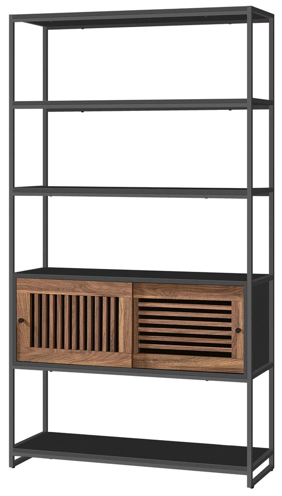 Regál Terra 180 cm v orechovej farbe