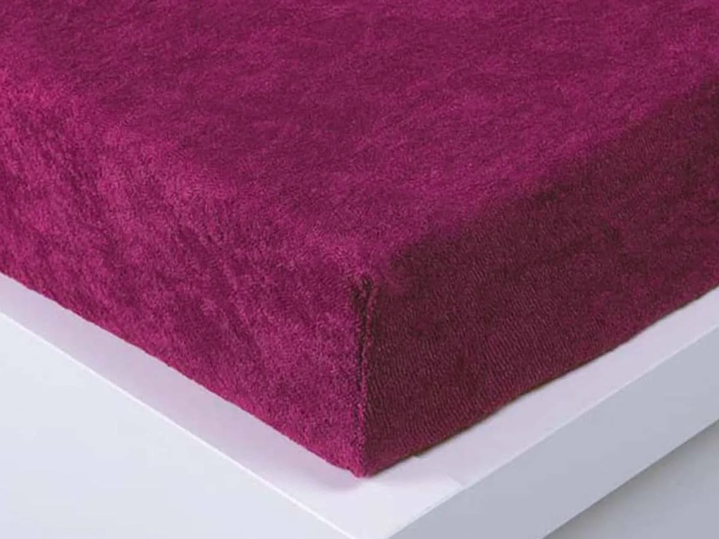 XPOSE® Froté plachta Exclusive - bordó 90x200 cm