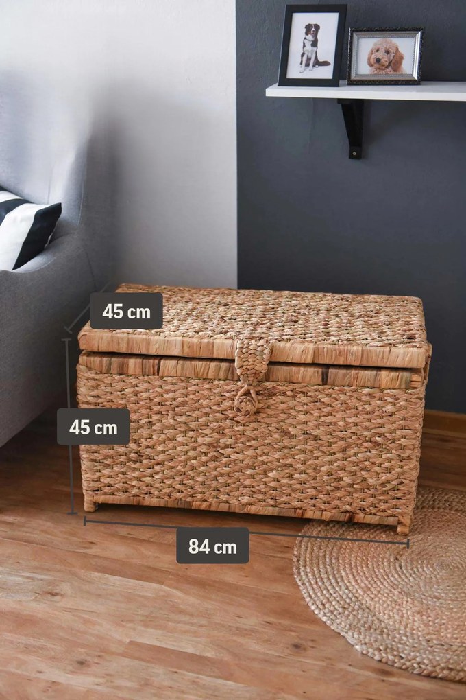 Truhla na bielizeň LEA, vodný hyacint, šírka 84 cm, natur