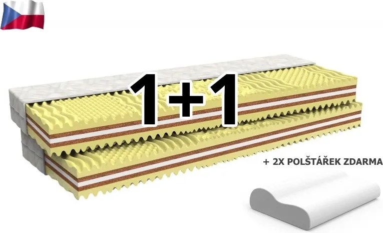Kvalitný penový matrac 80 x 200 cm akcia 1+1 ZADARMO Hortenzia