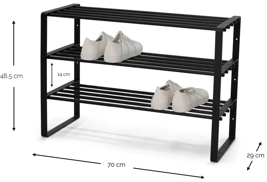 Biela kovová skrinka na topánky 70x49x29 cm Rex – Spinder Design