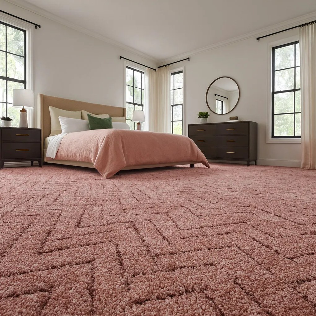 ITC, Koberec metráž Nicosia 44, na mieru, šíře 3m,4m,5m, hnedá, filc, obývacia izba