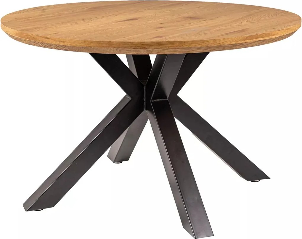 Okrúhly jedálenský stôl Ritmo 120 cm dub prírodný/čierny