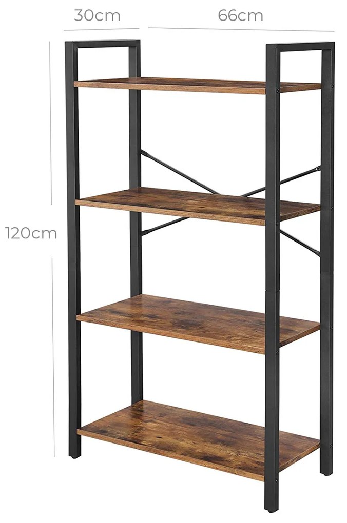 Regál Vasagle Antonio hnedo-čierny