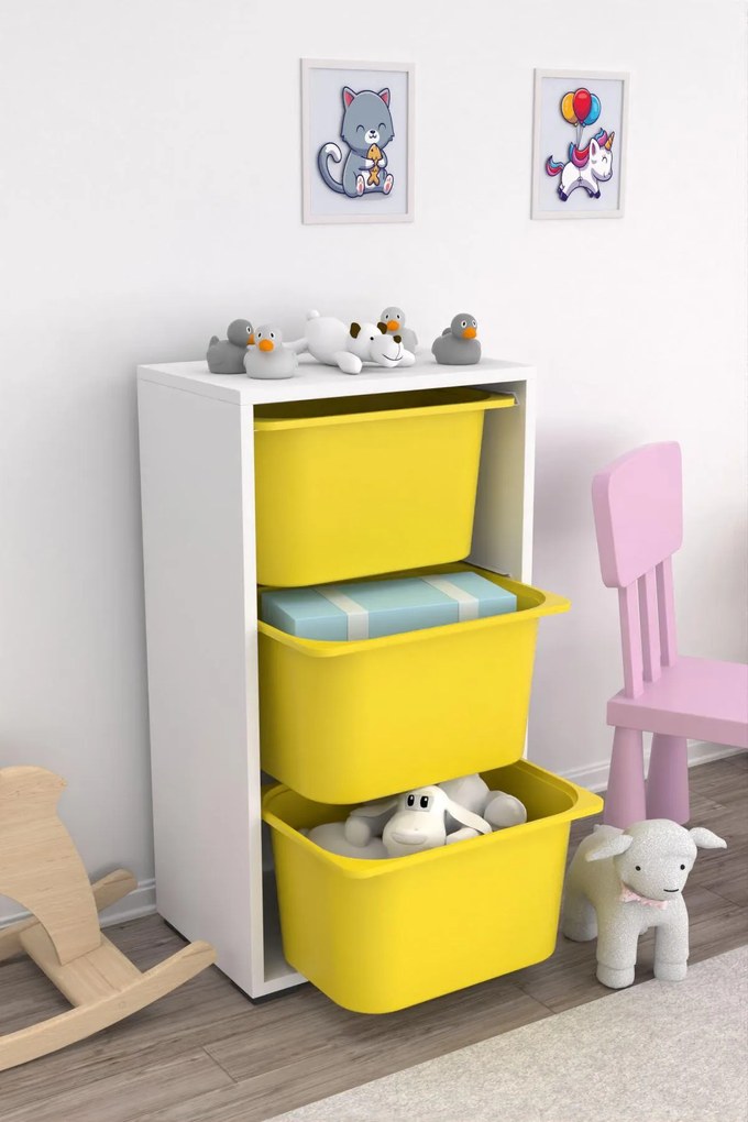 Organizér na hračky Dremonka 2 (biela + žltá). Akcia -19%. Vlastná spoľahlivá doprava až k Vám domov. 1124264