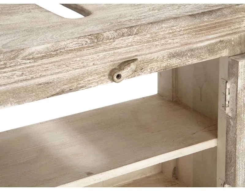 furniture-nabytek.cz - Masívna spodná drezu skriňa Patina Mango, lakovaná, prírodná – 73×33×61 cm
